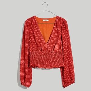Madewell Plus Julianne Smocked Waist Size 1X Top